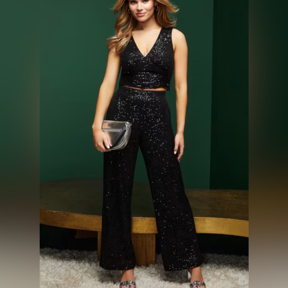 Guess Holly Palazzo Sequin Pants